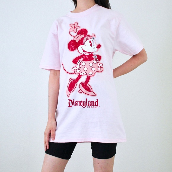 NWT Vintage Y2K Disneyland Hanes Minnie Mouse pink shirt - Picture 2 of 10